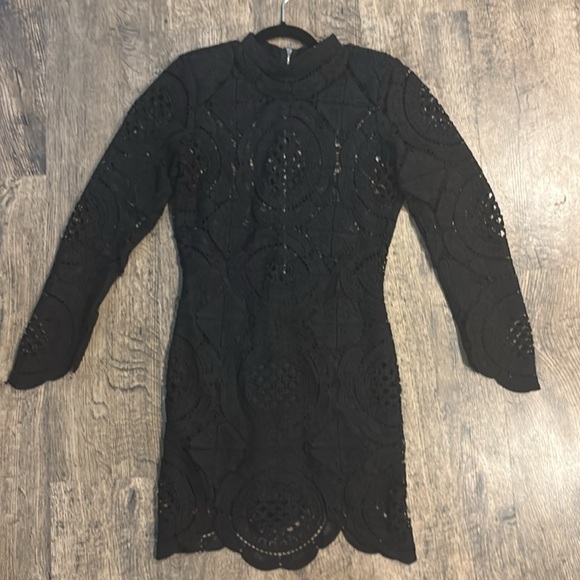 The Vintage Shop Black Lace Long Sleeve Dress - Picture 3 of 10